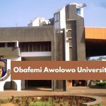 Obafemi Awolowo University (OAU) campus building, where Professor Jimoh Olanipekun tragically collapsed during a departmental meeting.