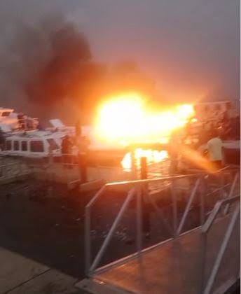 Panic as Lagos Ferry Catches Fire, 19 Rescued, 4 Severely Injured 6 A Lagos ferry engulfed in flames at the Ipakodo Ferry Terminal in Ikorodu, with emergency responders evacuating passengers. Four individuals sustained severe injuries while 19 were rescued safely.