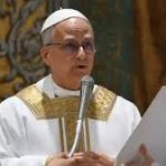 New Pope Leo XIV Inaugural Mass in Sistine Chapel.
